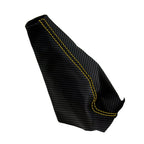 E Brake Boot Cover for Ford Escape (2005–2007) Yellow Stitch PVC Carbon