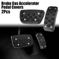 2X Brake Gas Accelerator Pedal Covers for Toyota Camry (2012–2017) Black 718844610445