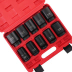 10pcs 6-Point Drive Deep Impact Socket Set Metric 22mm-24mm-27mm-41mm
