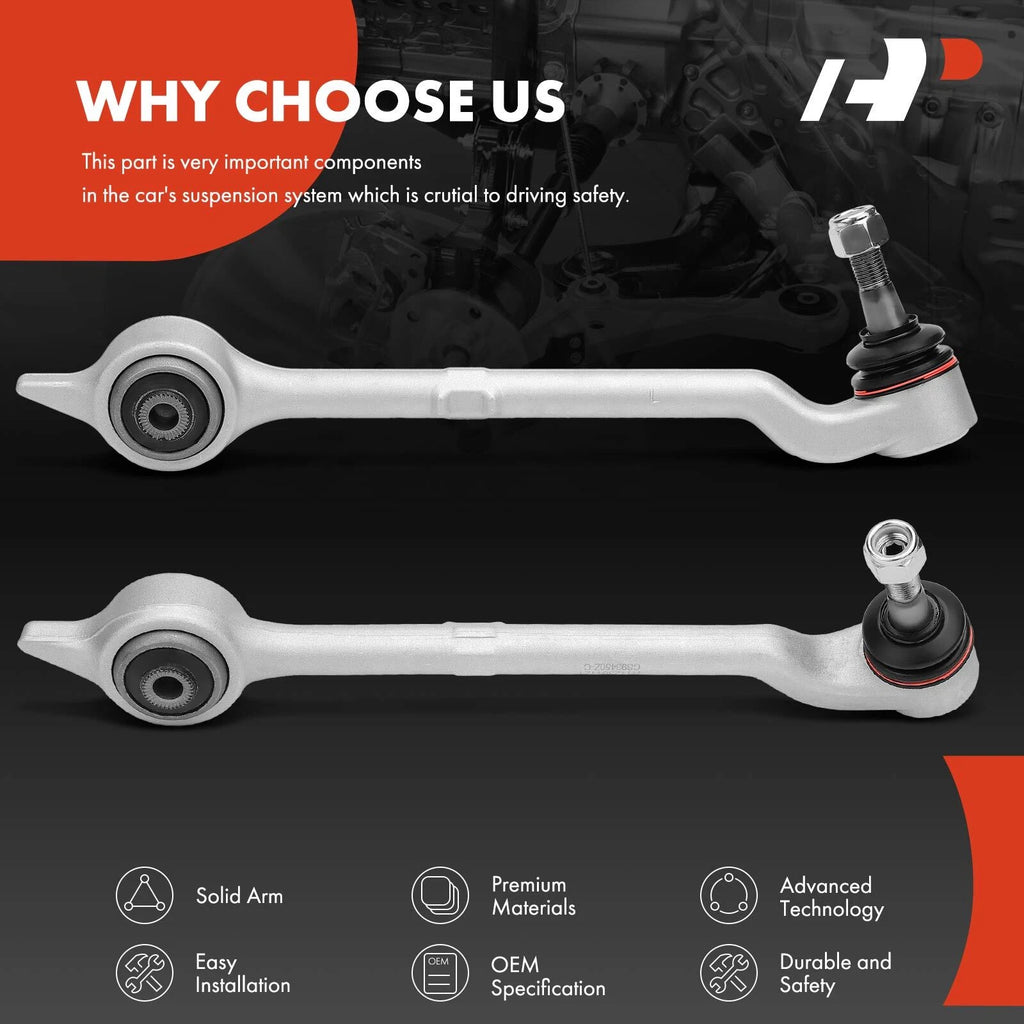 2X Front Lower Rearward Control Arm with Ball Joint for BMW 525i