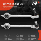 2X Front Lower Rearward Control Arm with Ball Joint for BMW 525i