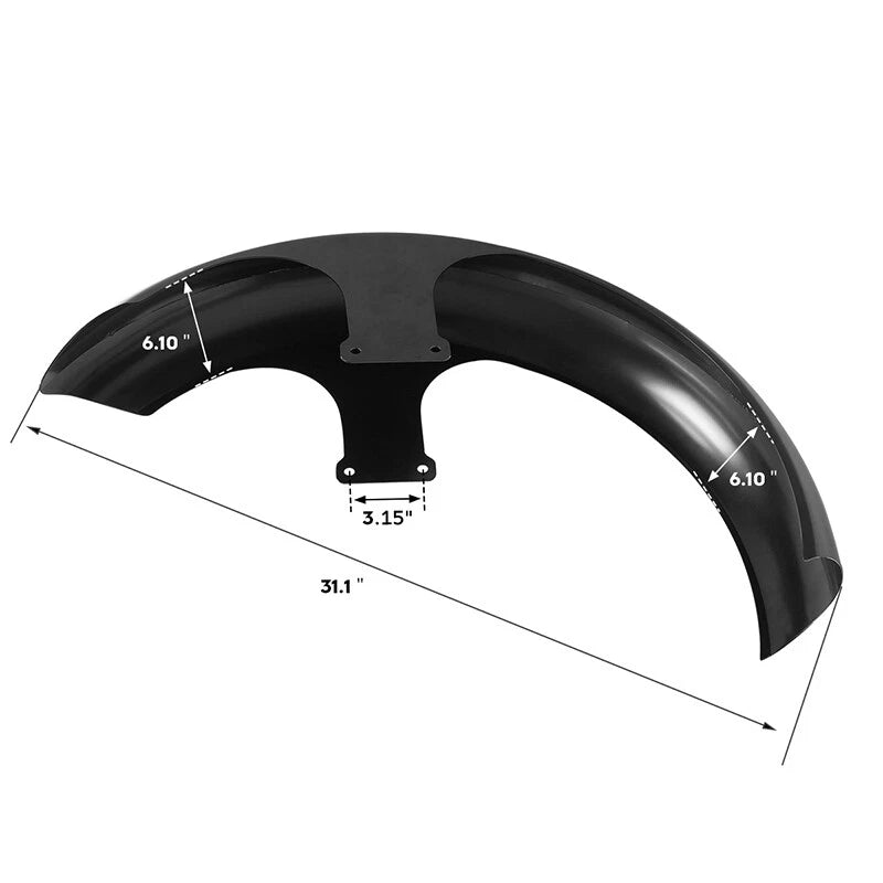 26" Wrap Front Fender for Harley Touring Street Glide (2014–2023)