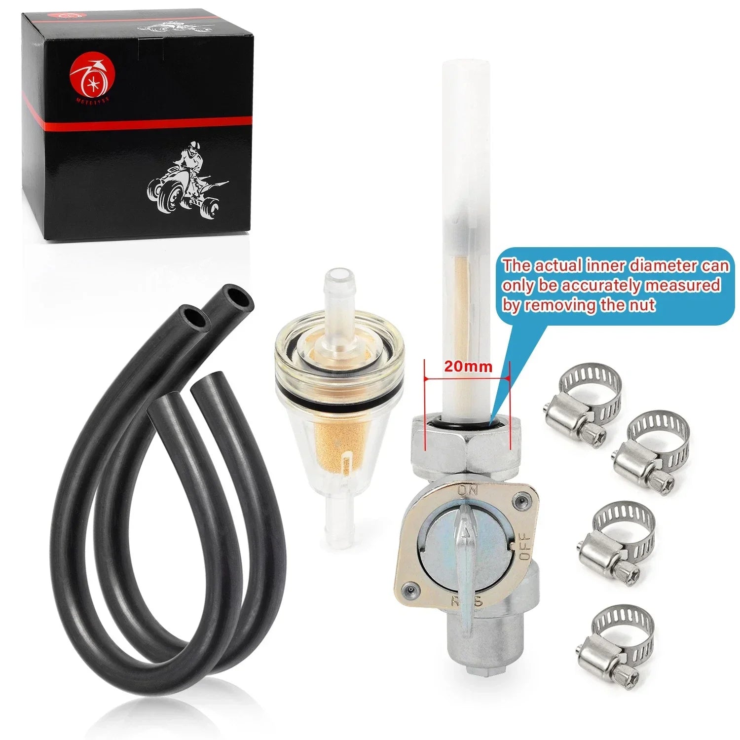 Petcock / 20mm fuel valve for Honda CB650 CB650SC CB750C CB750SC CB900C
