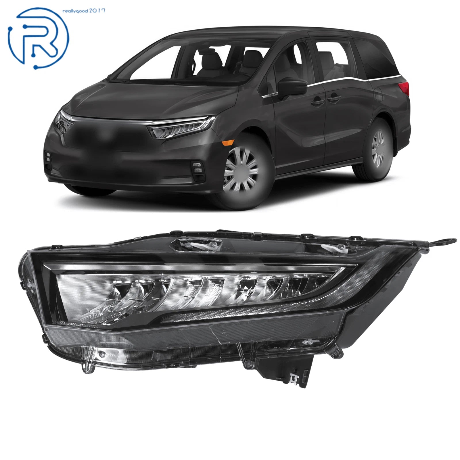LED Headlight for Honda Odyssey EX/EX-L/Touring/Elite (2021–2024) Chrome Left
