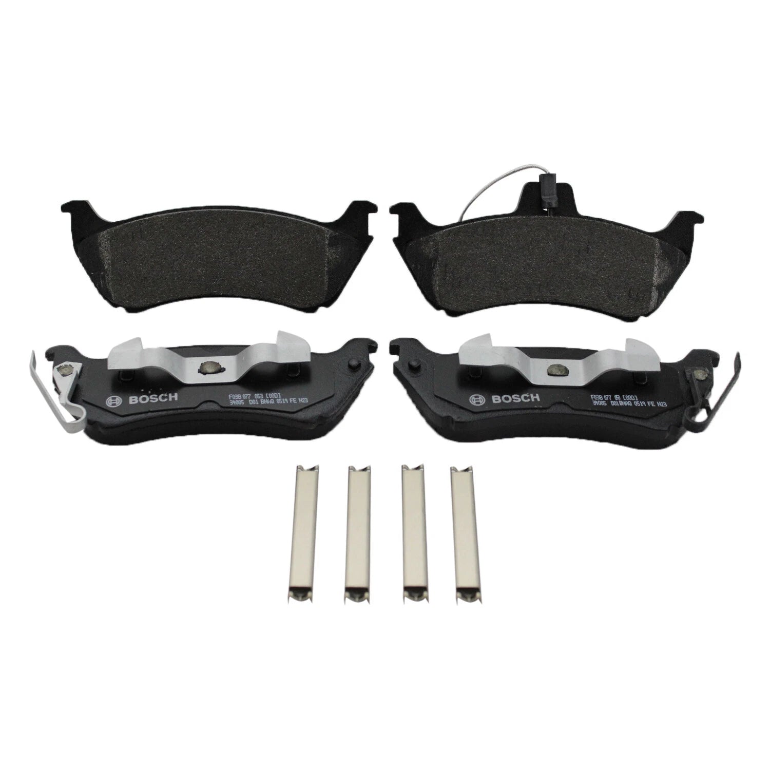 Set of 4 Bosch QuietCast Rear Semi-Met Brake Pads for Mercedes-Benz W163 (1998–2005)