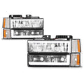 C-Shape LED DRL Headlights for GMC C/K Pickup Suburban Yukon (1994–2000)