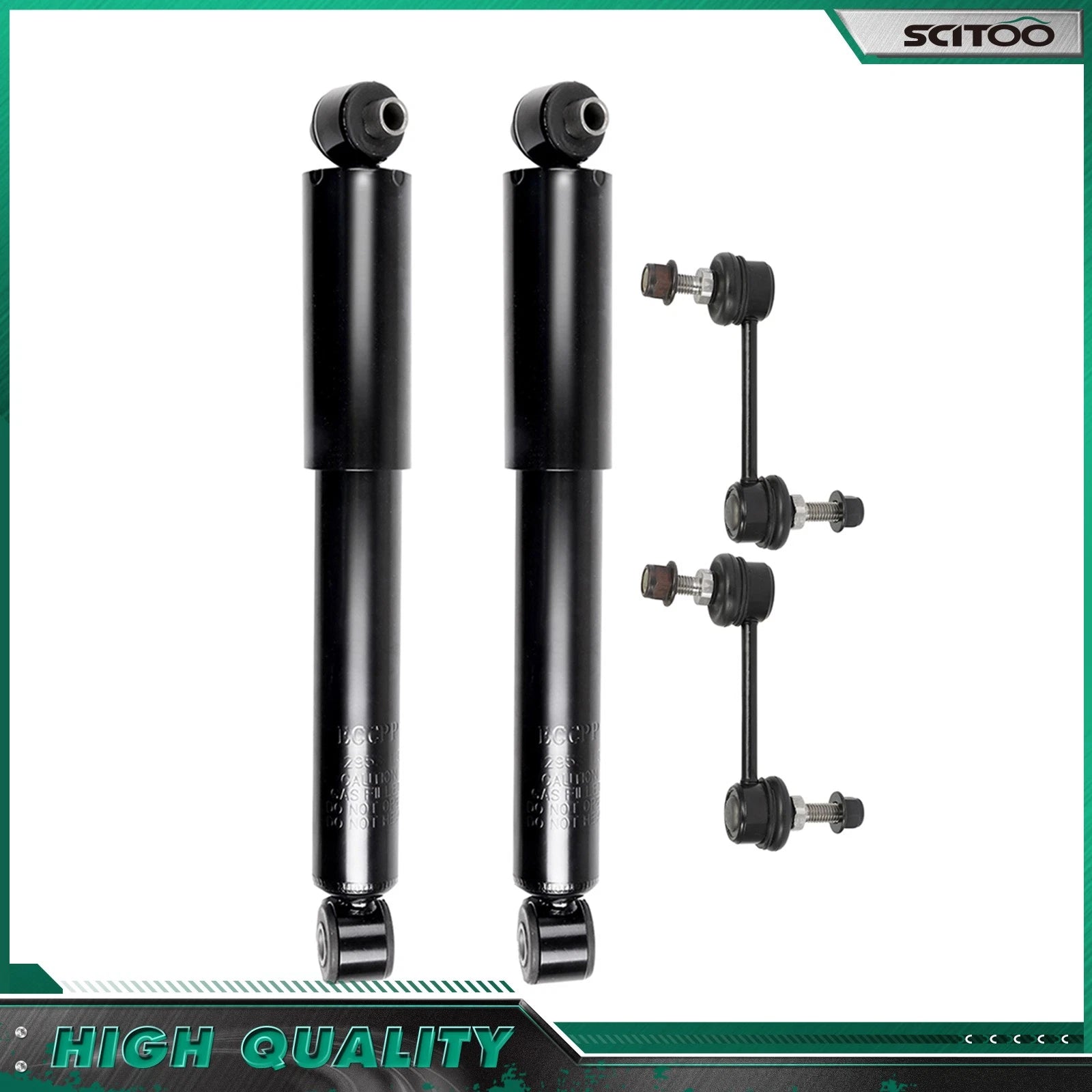 Set of 2 Rear Shock Absorbers & Sway Bar Links for Buick Rendezvous Pontiac Aztek (2001–2004)
