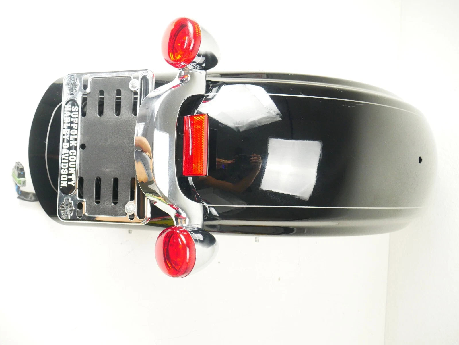 Rear Fender with Lights for Harley Touring Street Glide (2009–2023) Black Pin Stripe