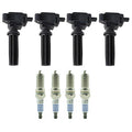 Set of 4 Ignition Coils + 4 Spark Plugs for Ford Fusion Focus Taurus (2013–2017) UF670