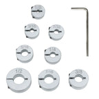 8Pcs Metal Drill Stop Collar Set for Precise Wood Drilling