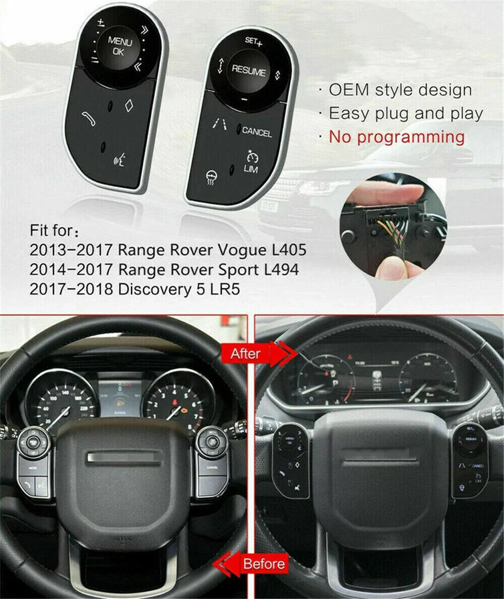 Steering Wheel Control Switch Button Set for Range Rover Sport (2014-2017)