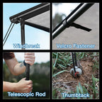 Car Side Tent Awning for Outdoor Camping Travel (6.6x9.8")