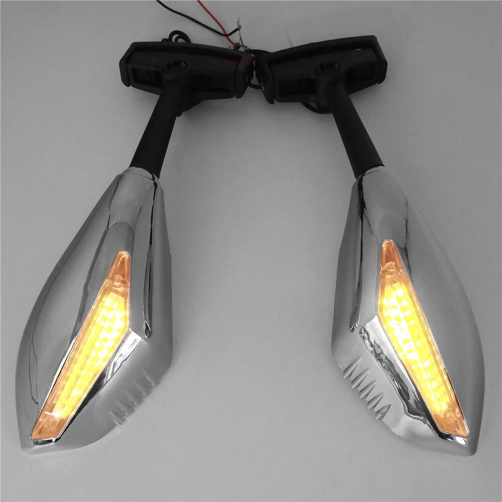 Turn Signal Mirrors for Triumph Daytona TT600 Trophy Ducati (2000–2005) Chrome Clear