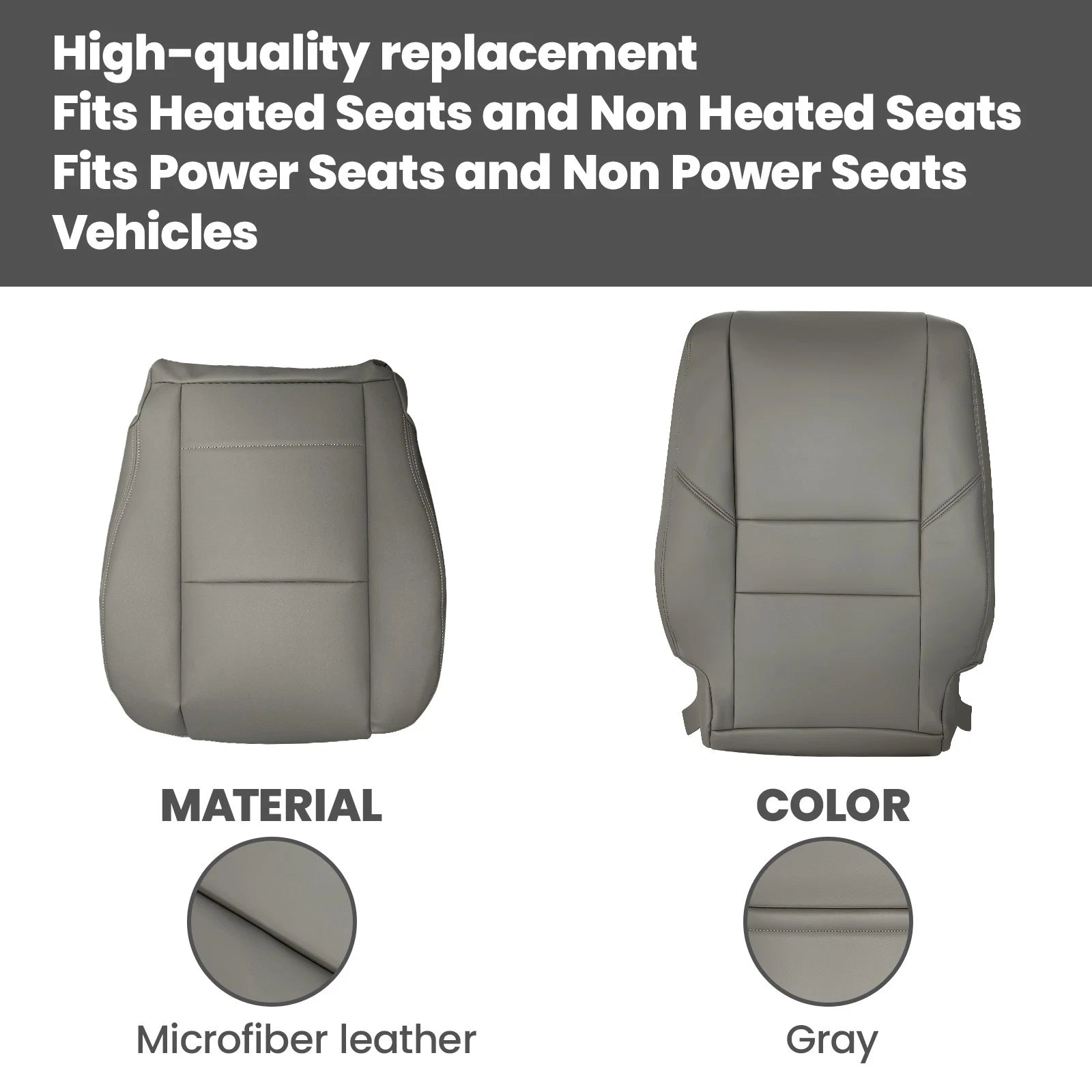 Set of 4 Leather Seat Covers for Toyota Sequoia (2000–2007)