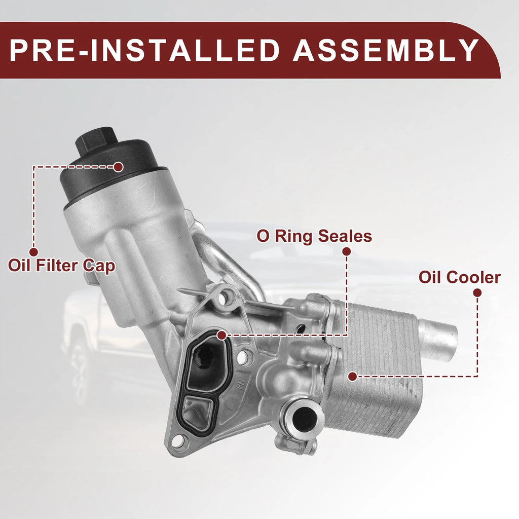 Engine Oil Cooler Filter Housing with Seals for Chevrolet Cruze (2011–2019)