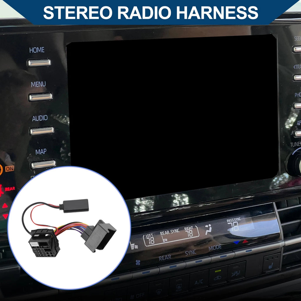 Bluetooth AUX Adapter Stereo Radio Harness for Audi (16 Pin)