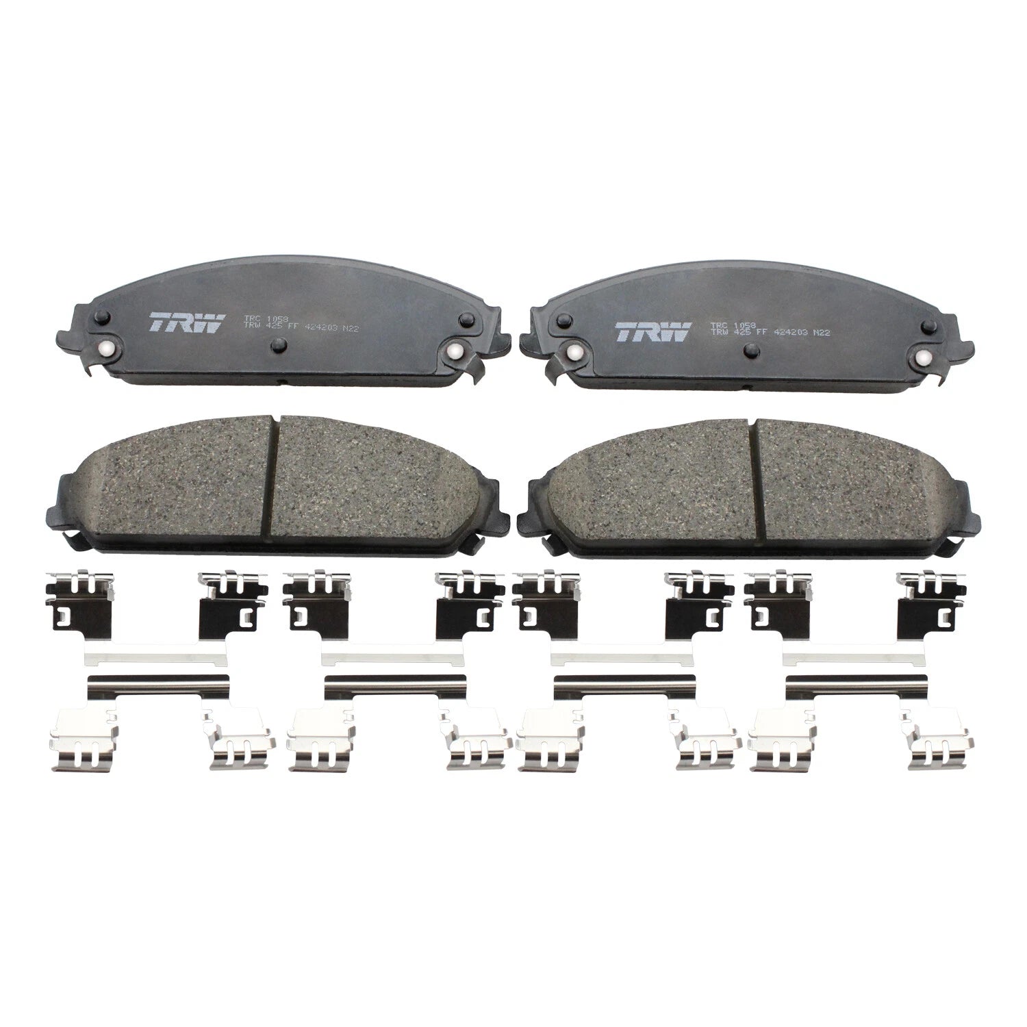 Set of 4 TRW Pro Front Ceramic Brake Pads for Dodge Challenger Charger Magnum Chrysler 300 (2005–2010)