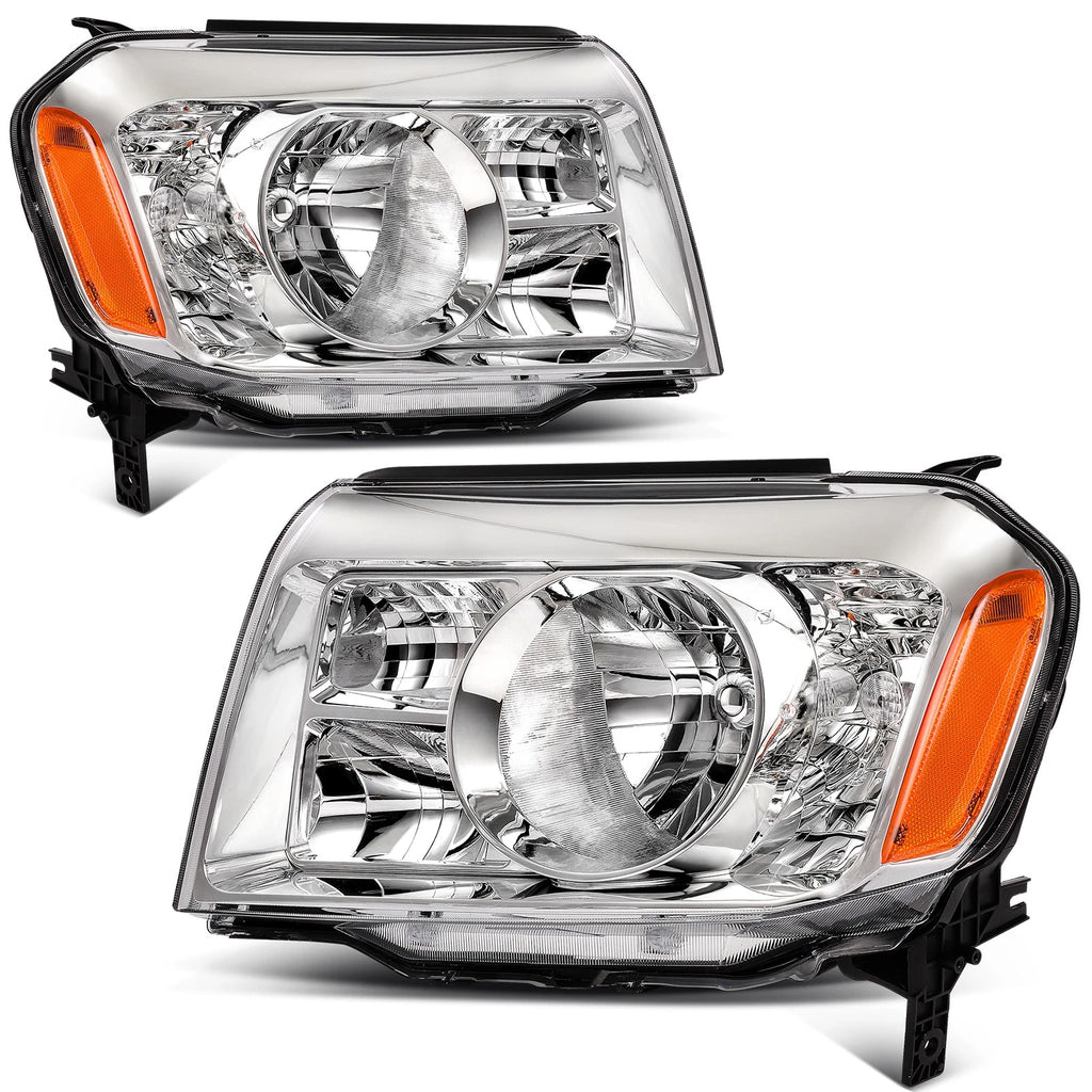 Headlight Assembly for Honda Pilot (2009–2011) Chrome Reflector Pair