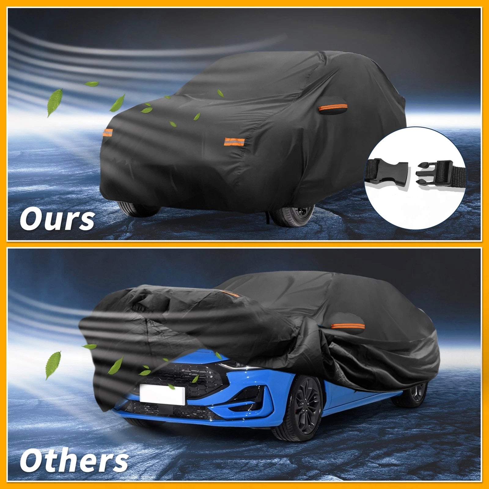 Car Cover Waterproof All Weather for Ford Focus Sedan (210D-PU)