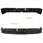 Rear Step Pad Bumper for Dodge Ram 1500 Classic (2009–2023) w/License Plate Lamp Black