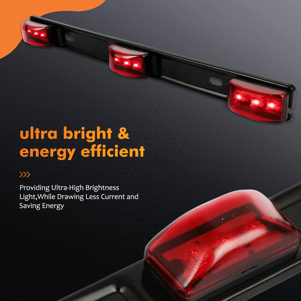 Red LED Rear Clearance Marker Light Bar for Truck Trailer
