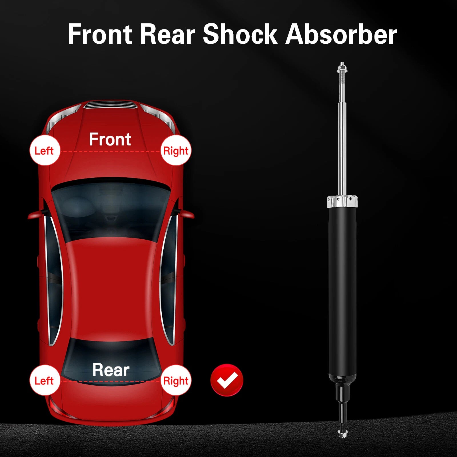 Set of 2 Rear Shock Absorbers for BMW 328i 328xi 335xi (2007–2011)