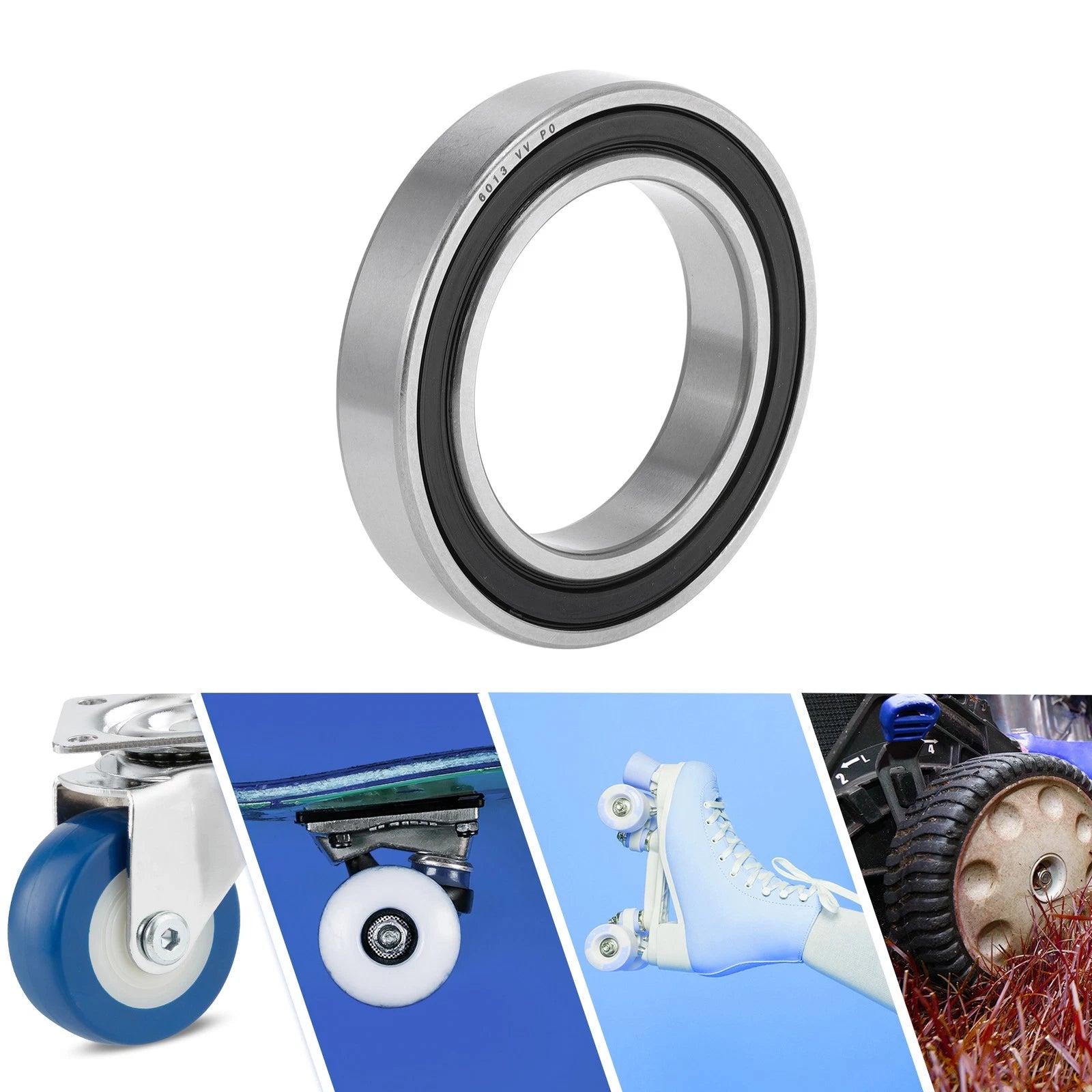 Deep Groove Ball Bearing 6013VV for Scooter Skateboard (P0 65x100x18mm)