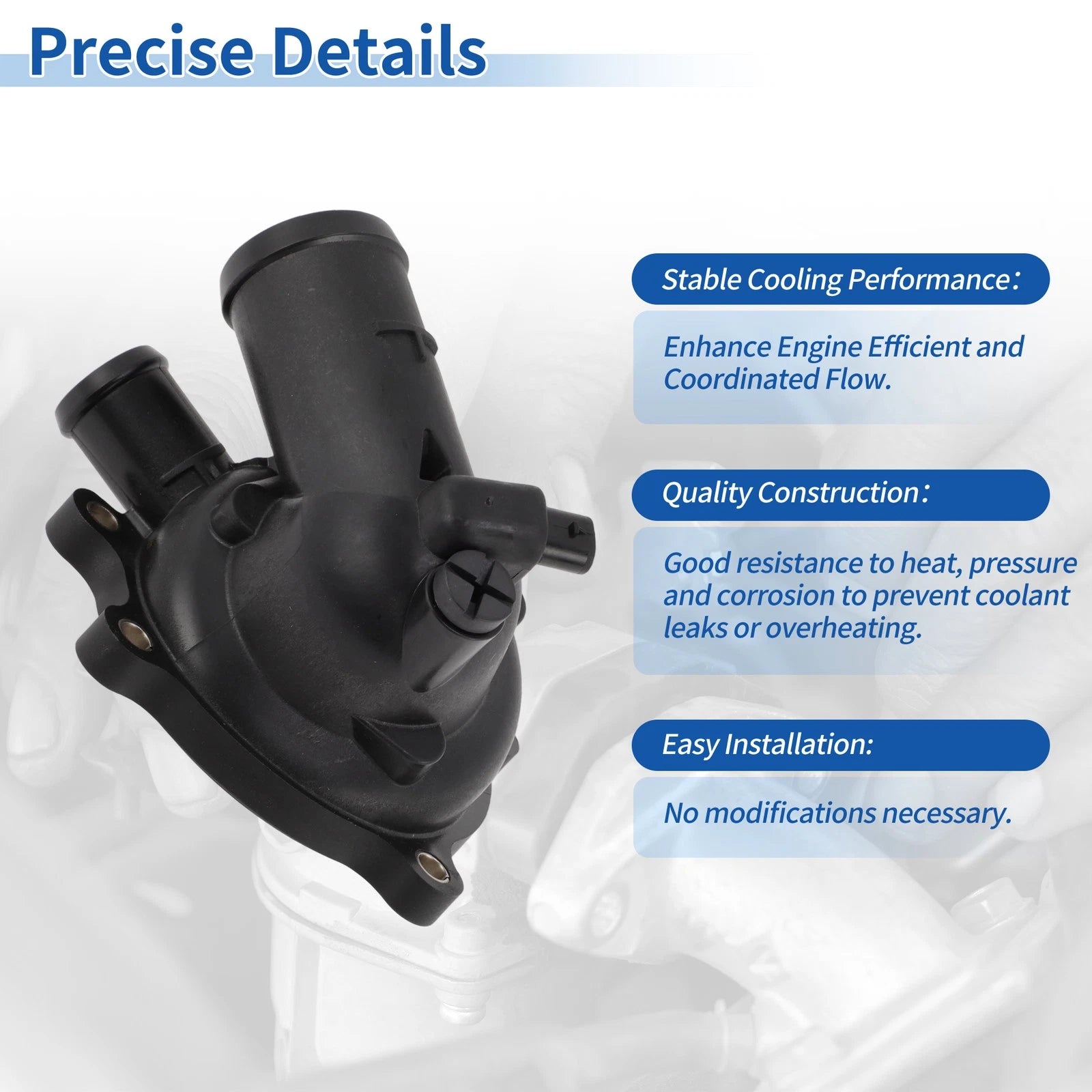 Engine Coolant Thermostat Housing Assembly No. 9025873 for Audi A8 Quattro (1997–2003)