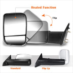 Set of 2 Powered Heated Chrome Side Towing Mirrors for Dodge Ram 1500/2500/3500 (2009–2016)
