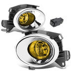 Pair of Amber Lens Fog Lights for Nissan Pathfinder (2013–2016) + Chrome Covers + Switch