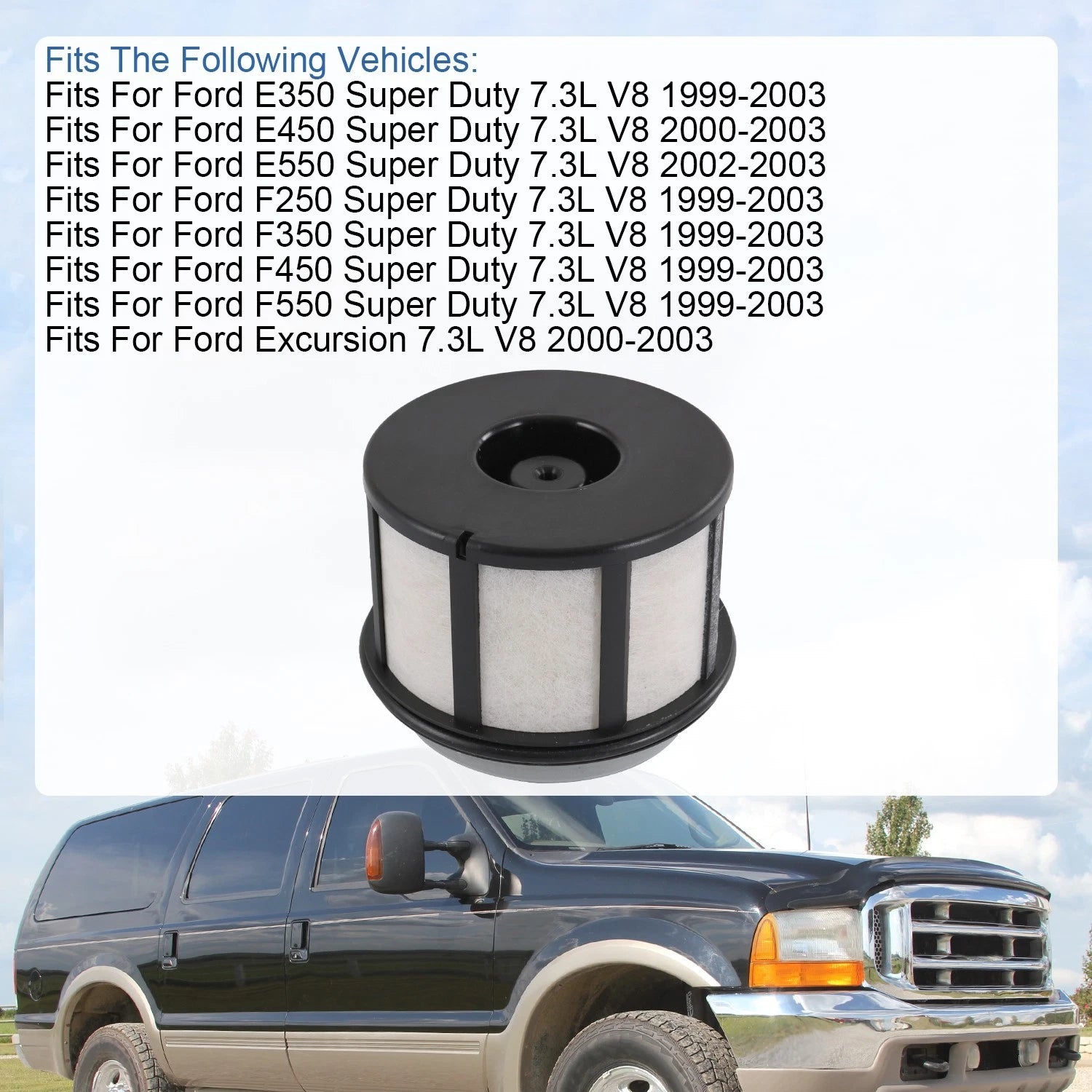 Fuel Filter with Cap for Ford F & E Series (1994-2003) 7.3L Powerstroke Diesel
