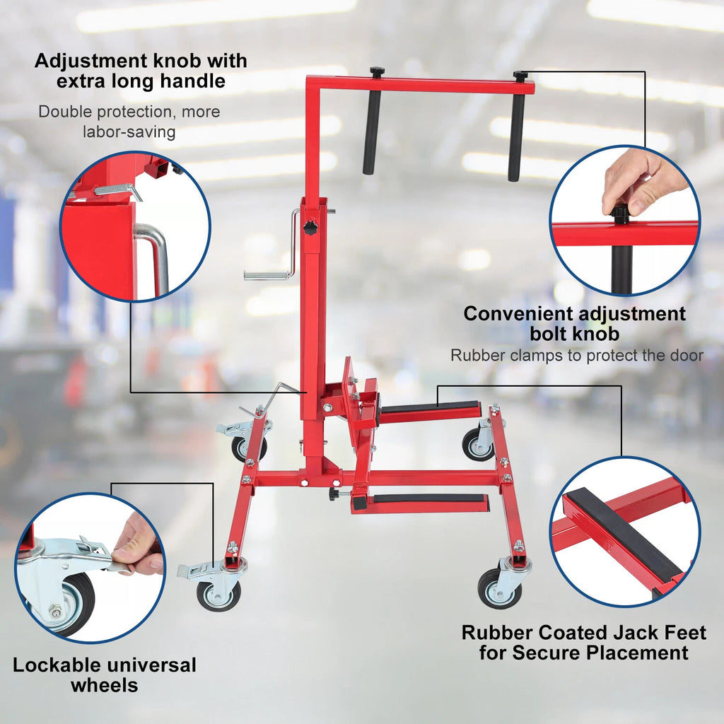 Adjustable Car Door Installer Jack Lift Hoist Bumper Stand 440lbs for Universal
