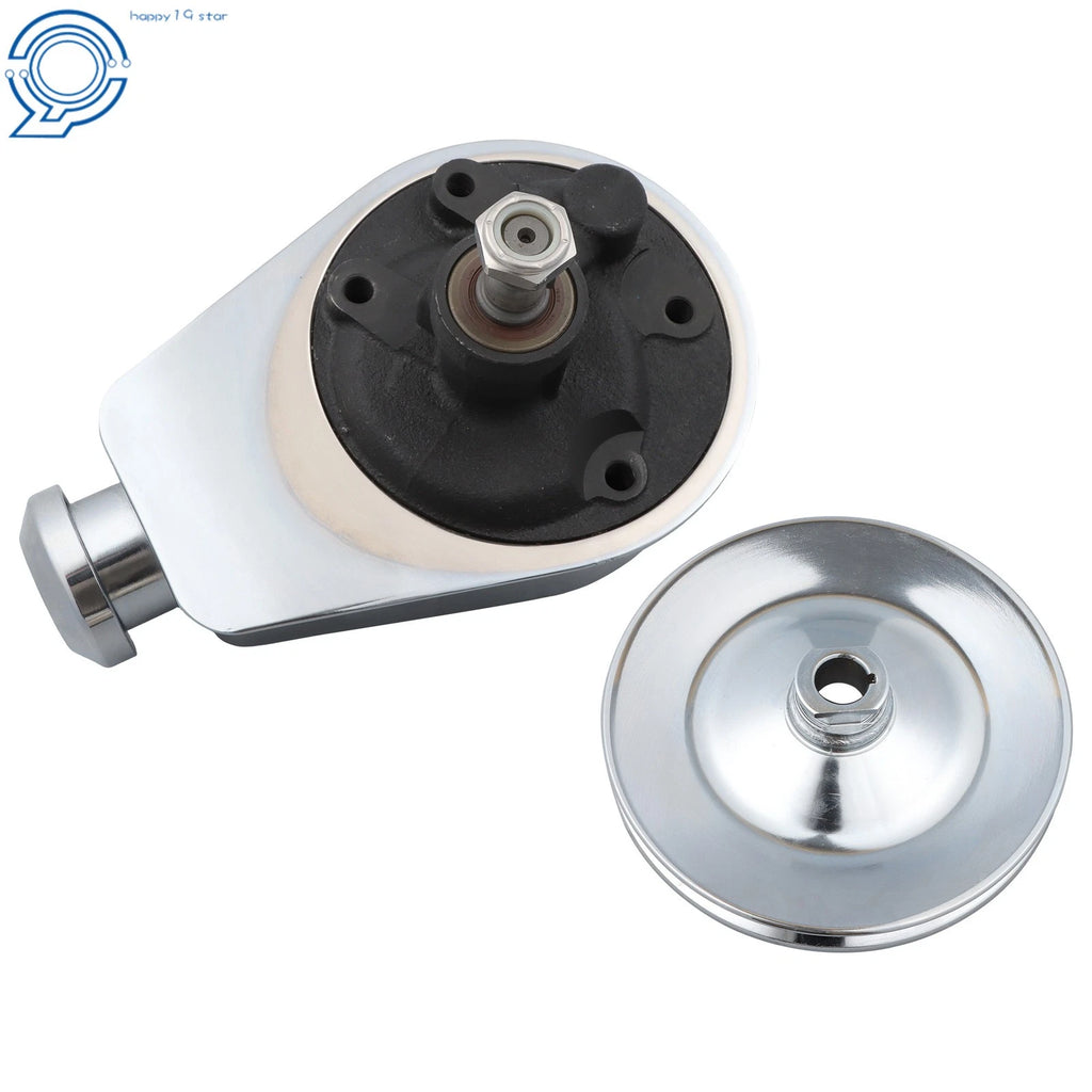 Chrome Power Steering Pump for Chevy SBC (1969-1995)