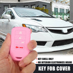 Car Key Fob Cover 5 Button for Honda Accord Civic CR-V (2010–2023) Pink