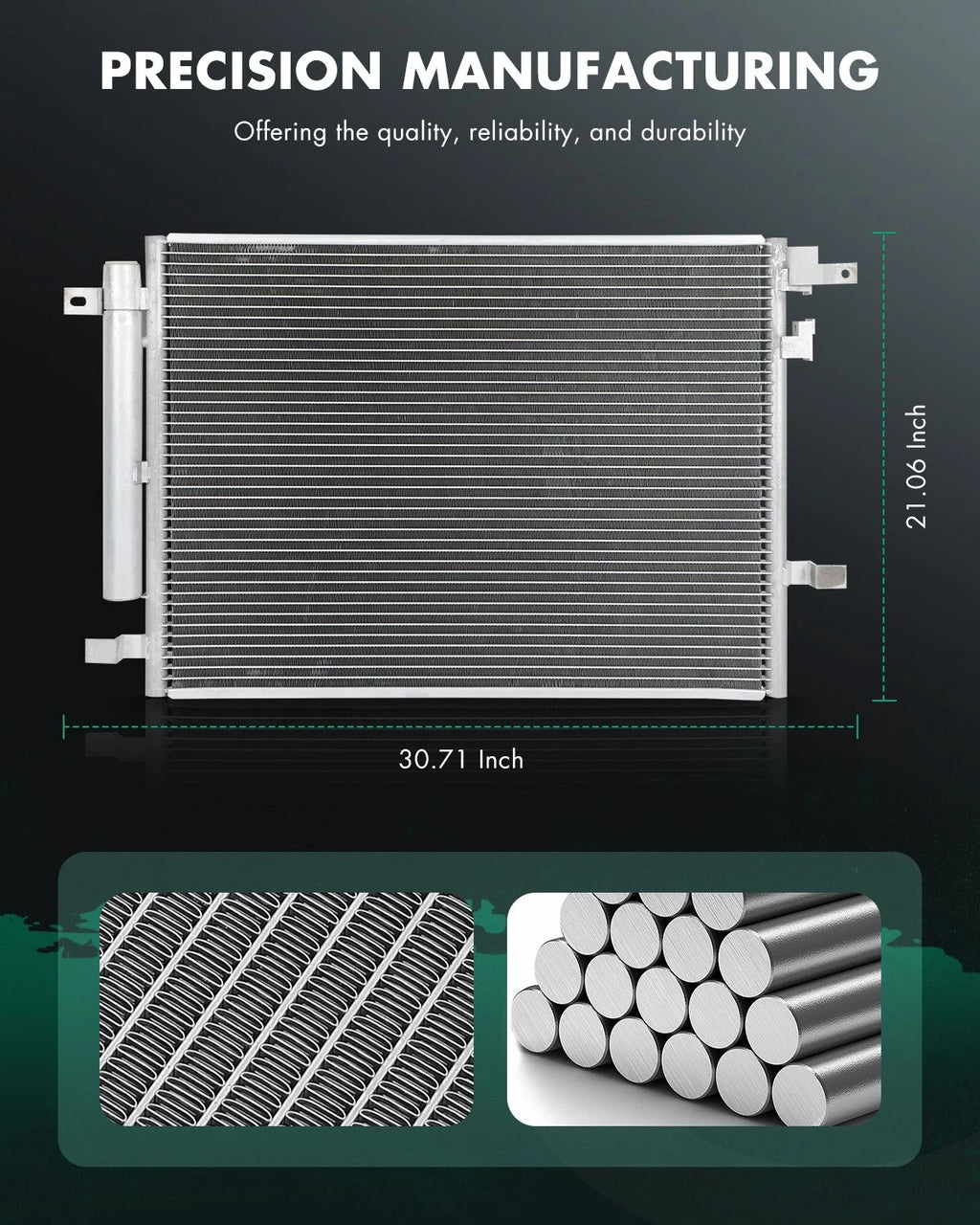 Aluminum Condenser for Cadillac ATS (2016–2019) & Chevrolet Camaro (2016–2024)