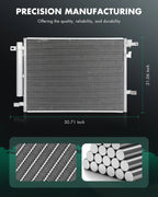 Aluminum Condenser for Cadillac ATS (2016–2019) & Chevrolet Camaro (2016–2024)
