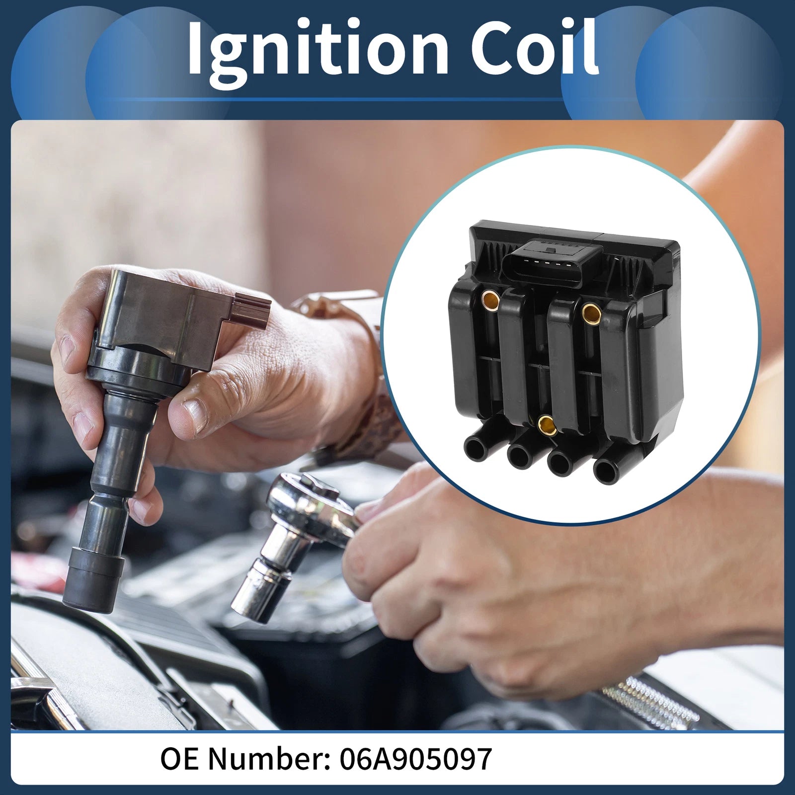 Ignition Coil Pack No. 06A905097 for Volkswagen Jetta (2000–2005)