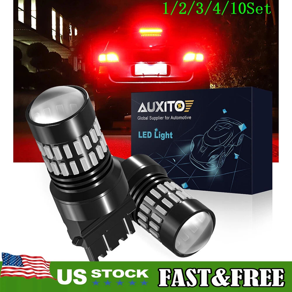 Set of 2 Red LED Brake Stop Tail Bulbs for Make Model