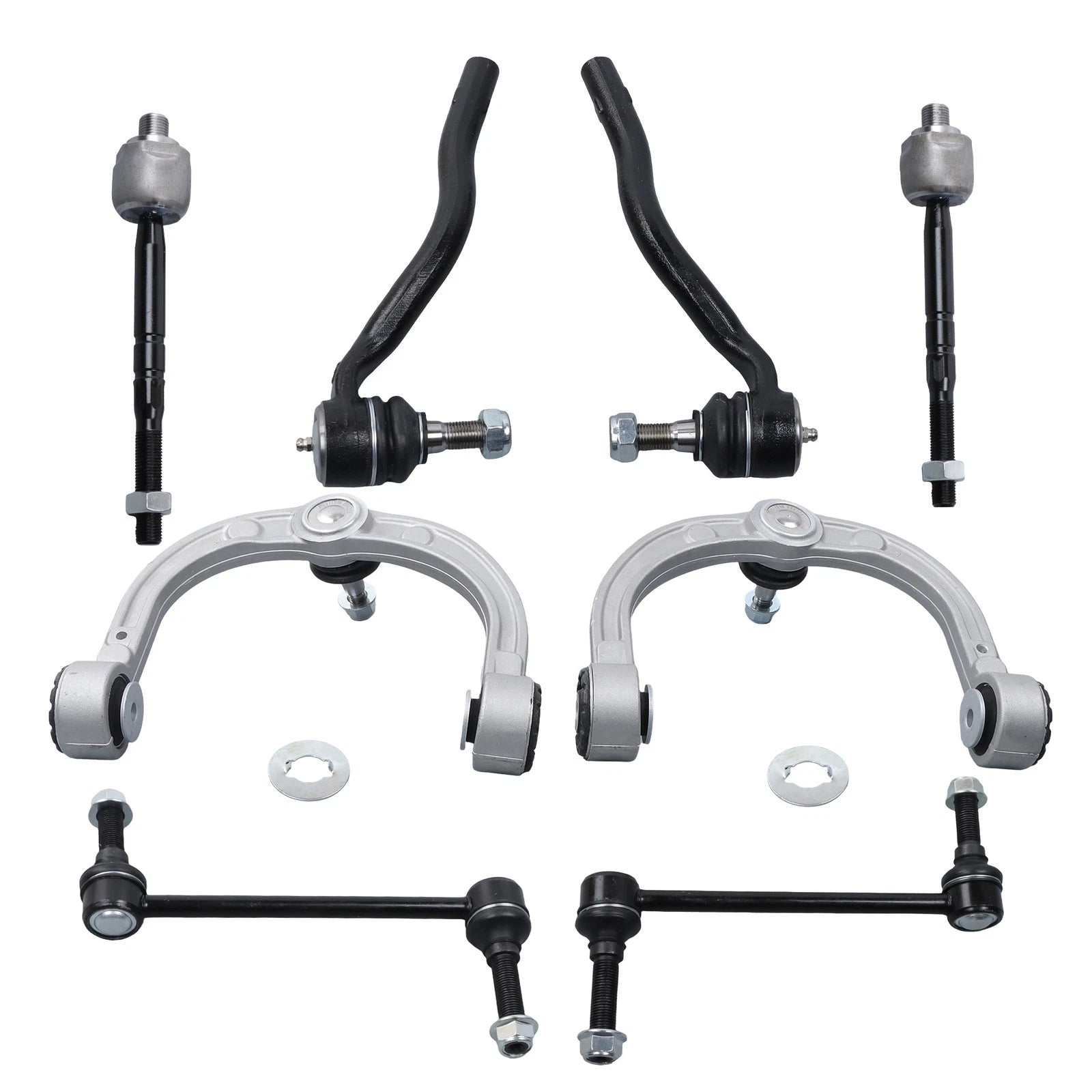 Set of 8 Control Arm Ball Joints & Outer Tie Rod Links for Mercedes Benz ML500 (2006–2007)