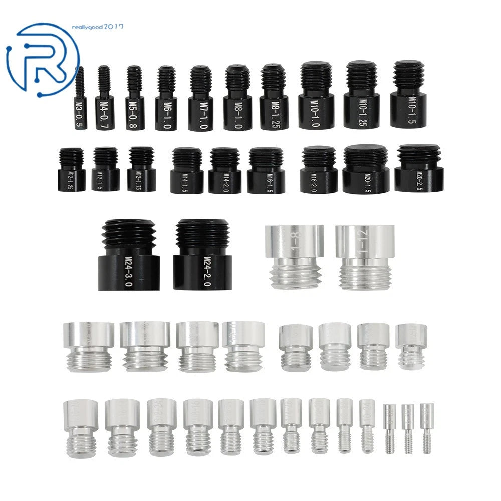 Set of 44 Metric and Inch Nut and Bolt Thread Checkers