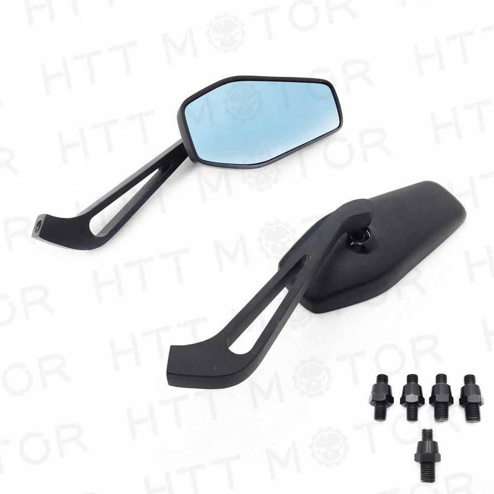 Rearview Mirrors for Universal Motorcycles (8mm 10mm) - Black