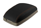 Leather Console Lid Armrest Cover for Kia Sorento (2004–2009) Orange Stitch