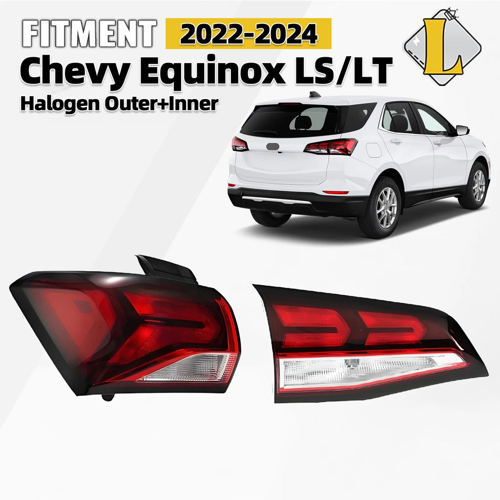 Tail Light Set of 2 for Chevrolet Equinox (2022–2024) Halogen Left Driver