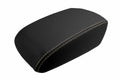 Leather Console Lid Armrest Cover for Ford Focus (2012–2018) Black Beige Stitch