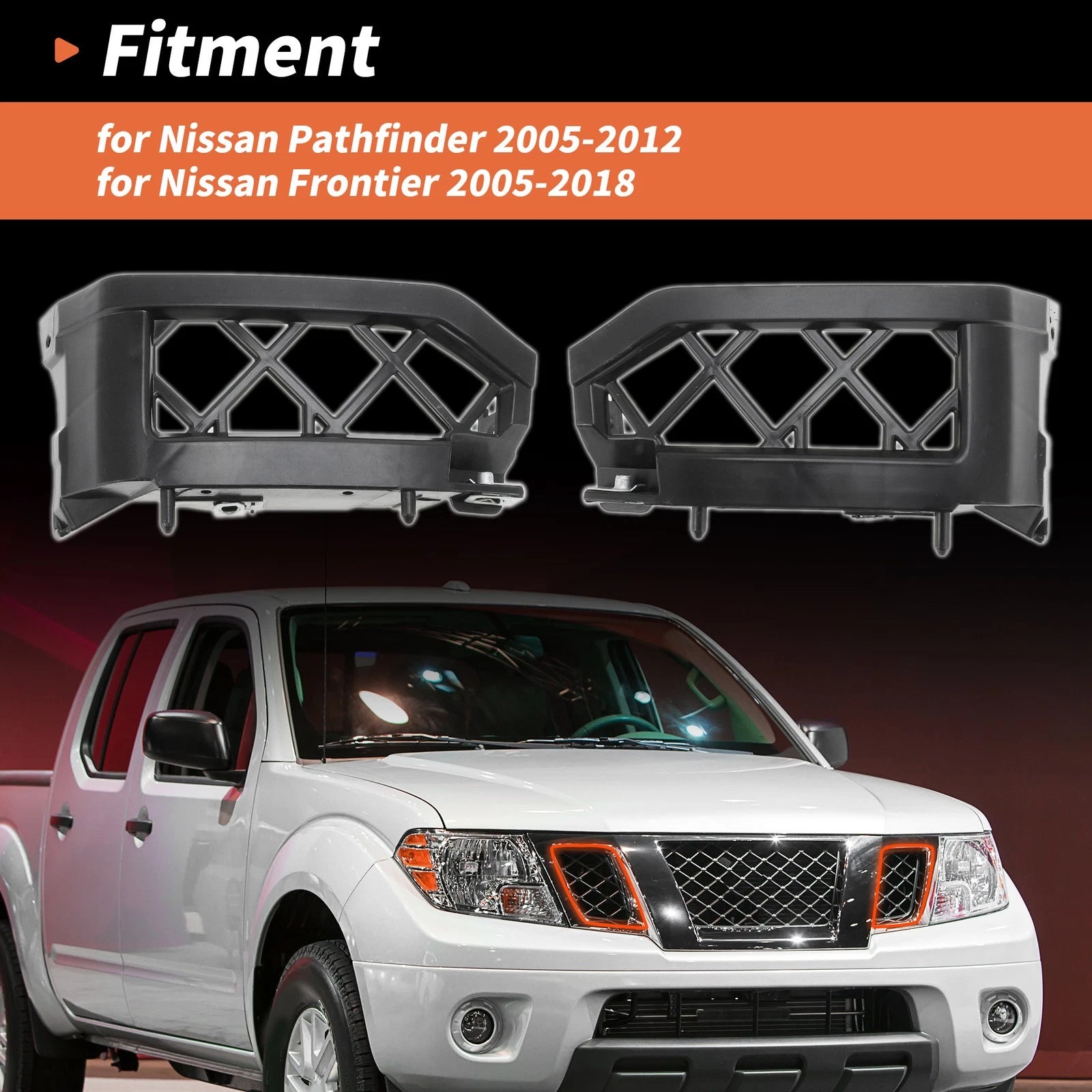 Bumper Bracket Set of 2 for Nissan Pathfinder Frontier (No. 62223EA500/62222EA500)
