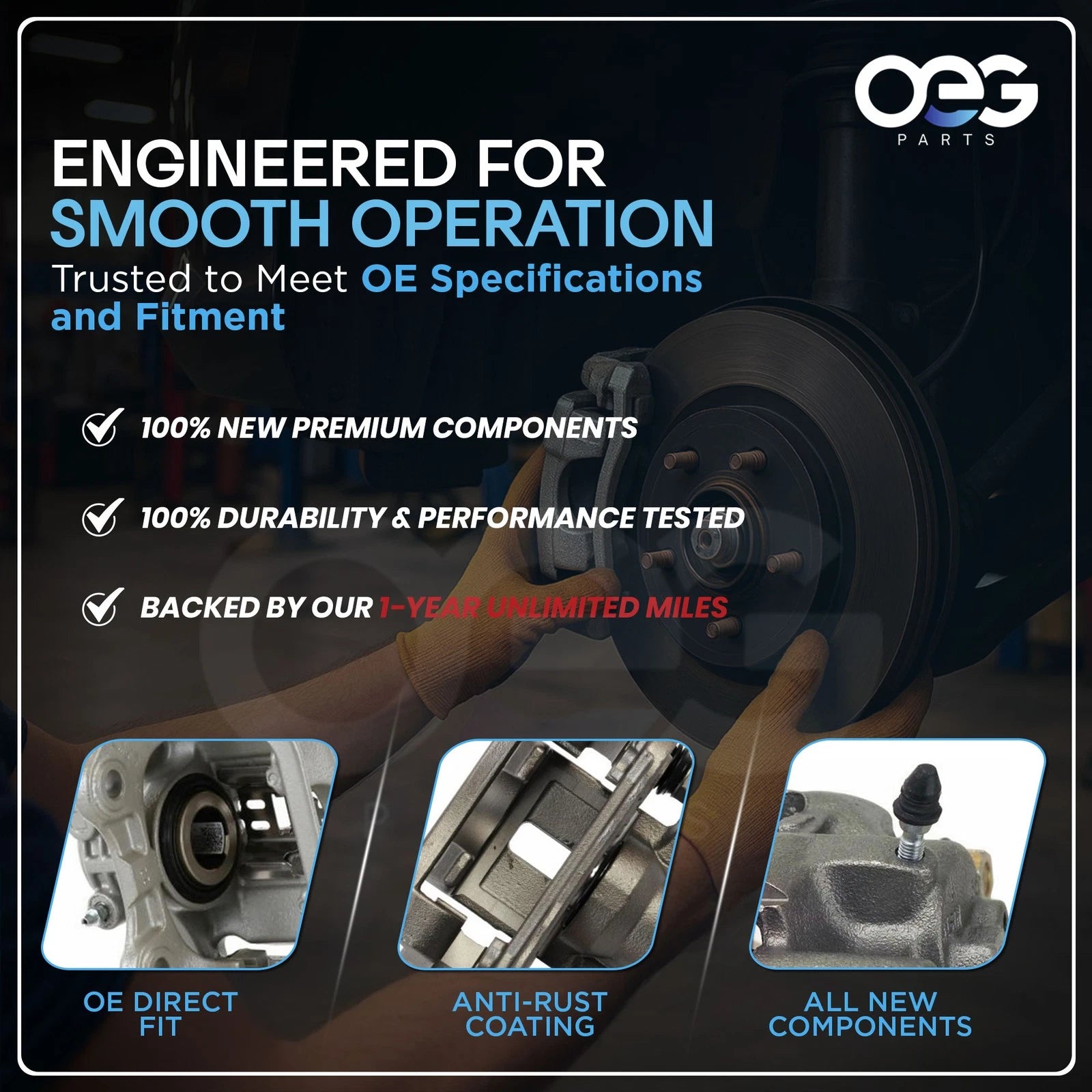 Rear Left Caliper for Acura RDX (2013-2018)