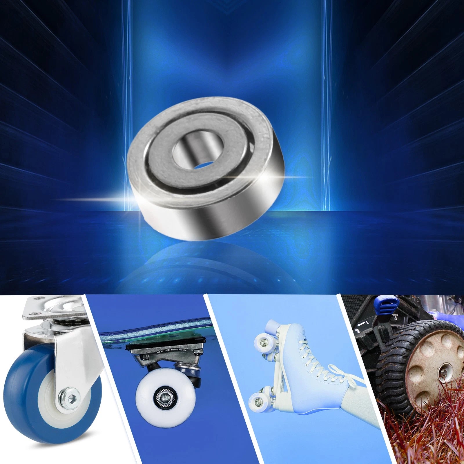 10 Pcs 1x3x1mm Double Metal Shield Ball Bearings 681