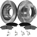 Set of 2 Brake Discs and Pads for Ford F-350 Super Duty Rear