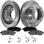 Set of 2 Brake Discs and Pads for Ford F-350 Super Duty Rear