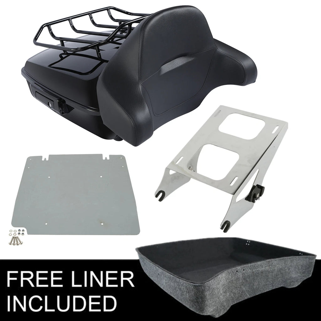 Chopped Trunk Mount Rack Base Plate for Harley Touring Street Glide (2014–2025)